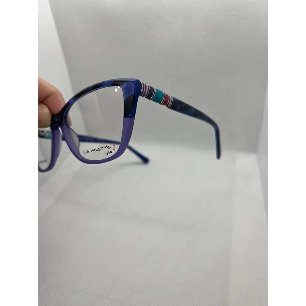 La Matta Designer Cat Eye Eyeglasses‎ Frames Italy Colorful Accent LM3342